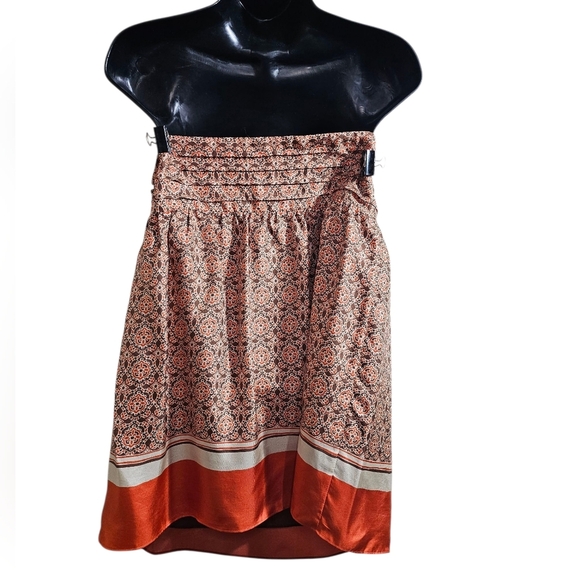 NEW Banana Republic Silk Tube Top 12 Large Orange Brown - Picture 7 of 7